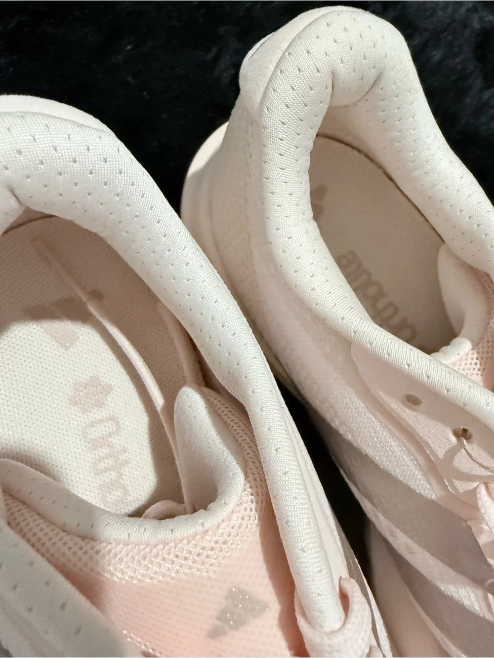adidas Adizero pacer  Shoes in Pale Pink with Metallic Silver Stripes